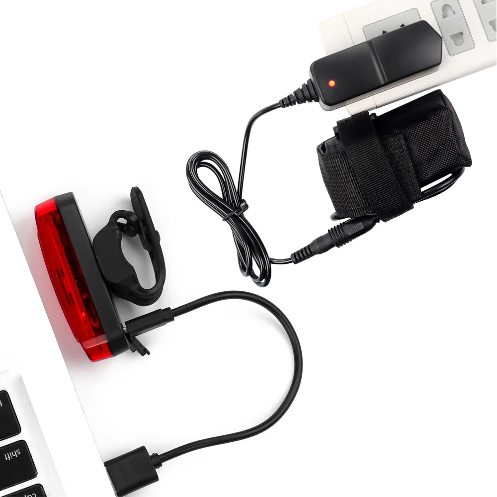 BIKEIN MTB велосипед светодиодный фонарь+ Задняя лампа USB Перезаряжаемый руль передние фары с батарейным пакетом аксессуары для шоссейных велосипедов