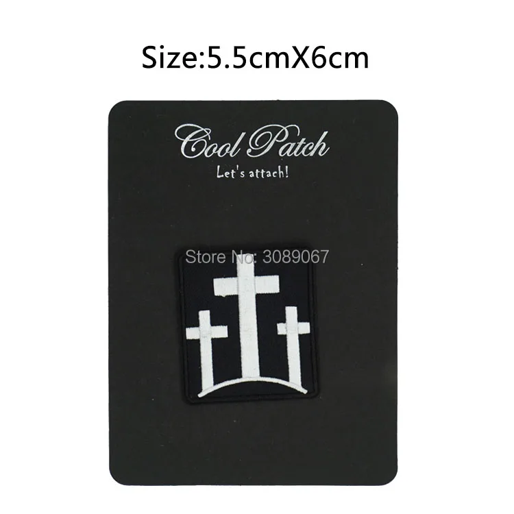 Мотоциклетные кресты с вышивкой три креста Байкерская вышивка на жилет оптовая