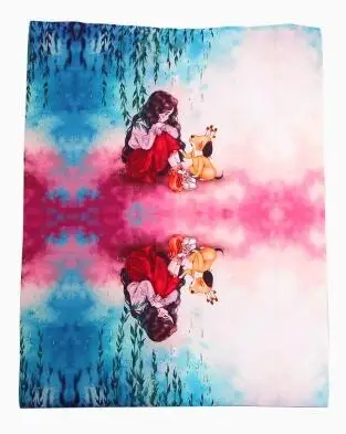 ZENGIA 36*49 см Звездная девушка имитация шелка diy сумка ткань шитье узор живопись материал ремесла текстиль лоскутное мультфильм - Цвет: H50-12