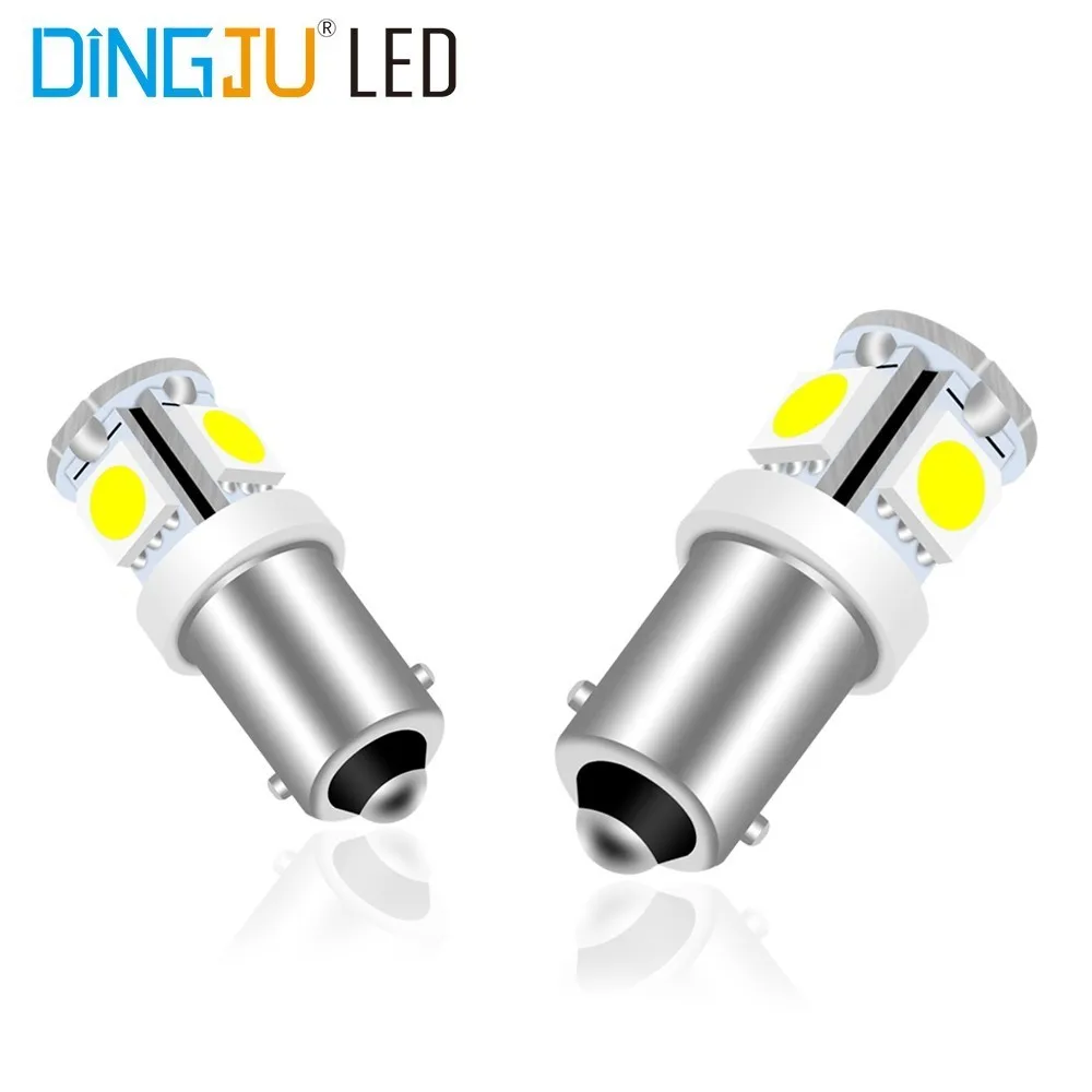 2 шт. T10 BA9 BA9S 5SMD 5050 Автомобильный светодиодный индикатор габаритный боковой