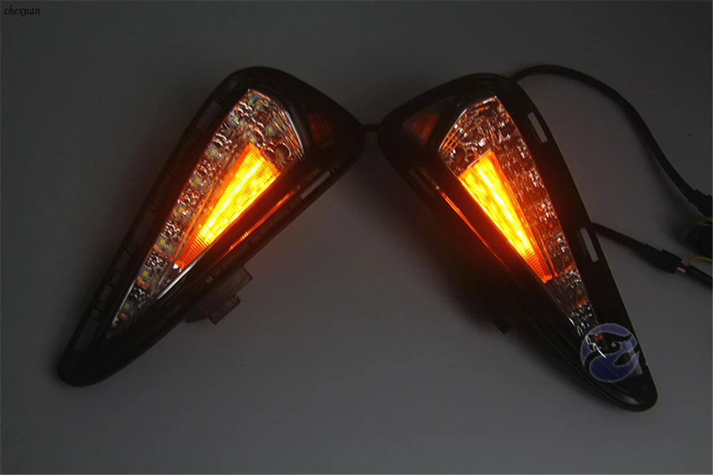 CSCSNL 1 комплект светодиодный DRL дневные ходовые огни Дневные Противотуманные фары с желтым поворотным сигналом для Toyota Camry