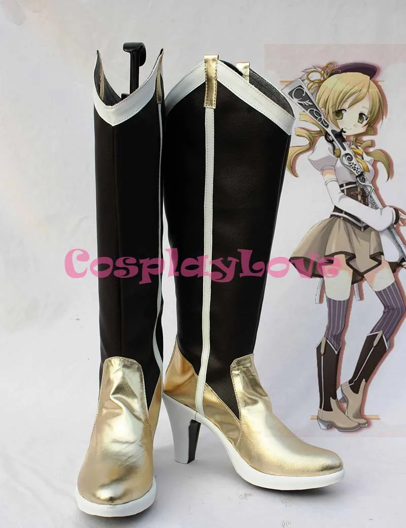 Ботинки для косплея Puella Magi Madoka Magica Tomoe Mami ручной работы на Хэллоуин|shoes boot for men|shoes
