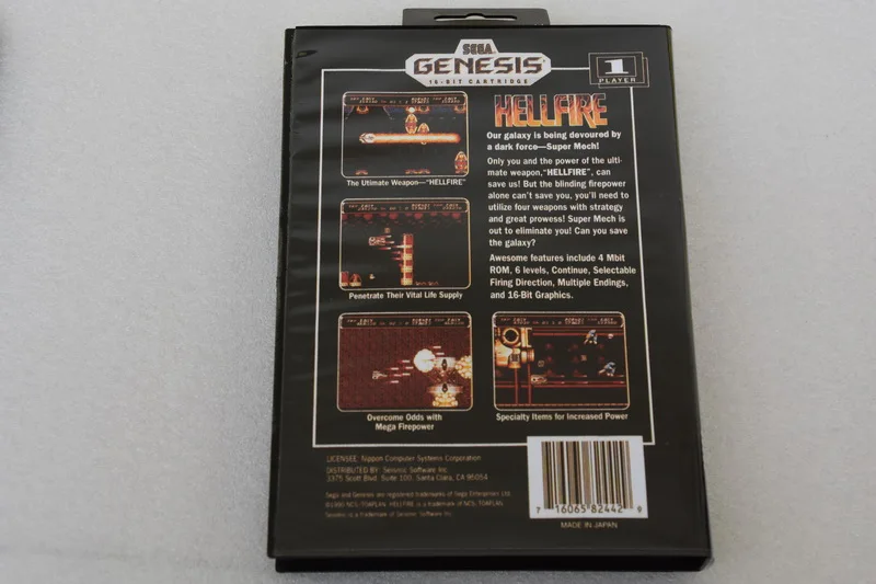 Картридж для видеоигр HELLFIRE Sega Megadrive Genesis|Запасные части| |