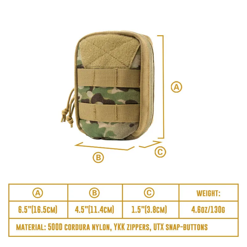 OneTigris MOLLE Сумка для первой помощи многофункциональные компактные тактические поясные сумки маленький Универсальный мешочек для кемпинга пешего туризма охоты