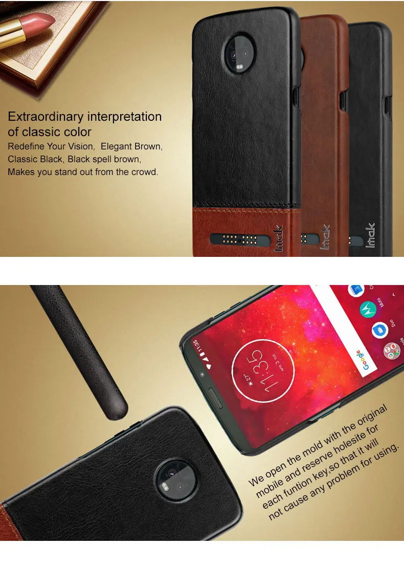 6,01 ''чехол IMAK в сдержанном стиле кожаный чехол для Motorola Z3 Play чехол для Moto Z3 чехол для Motorola Moto Z3 Play чехол MotoZ3 Z3Play