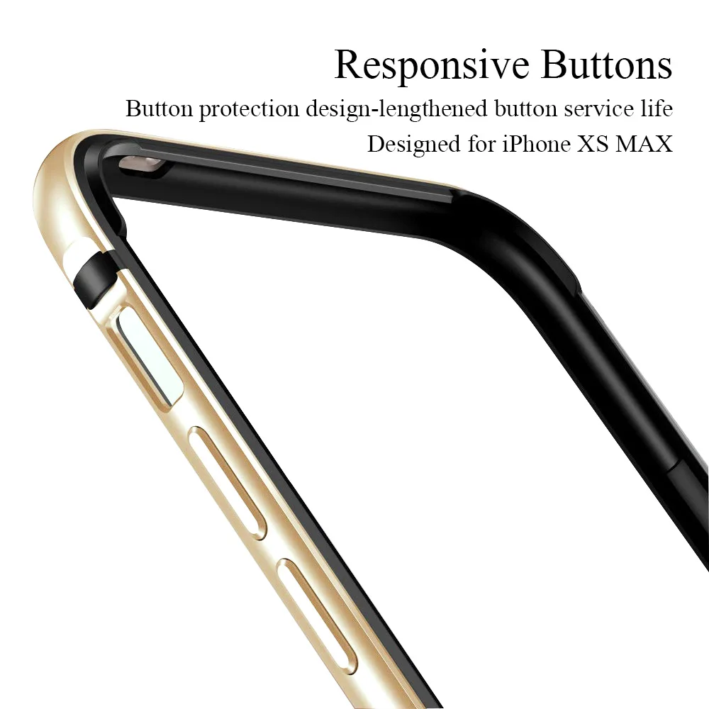 Ascromy для iPhone XS Max Бампер металлический чехол роскошный блестящий Ударопрочный