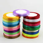 Односторонняя шелковая атласная лента, 10 мм, 25 ярдов