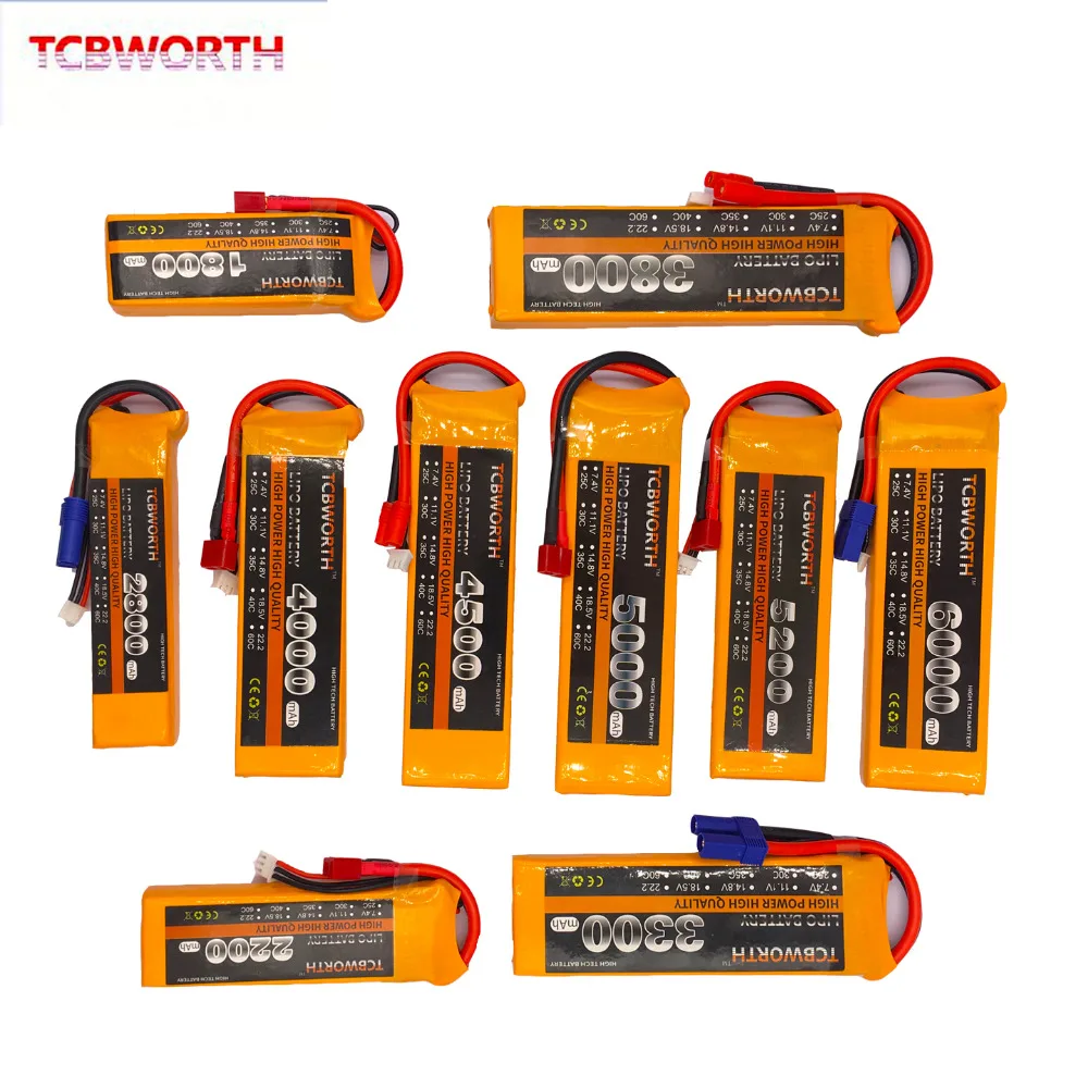 Радиоуправляемая игрушка LiPo батарея 2S 7,4 v 900mAh 1300mAh 2200mAh 3300mAh 4500mAh 6000mAh 25C 35C для радиоуправляемый самолет, Квадрокоптер, автомобильный вертолет 2S LiPo