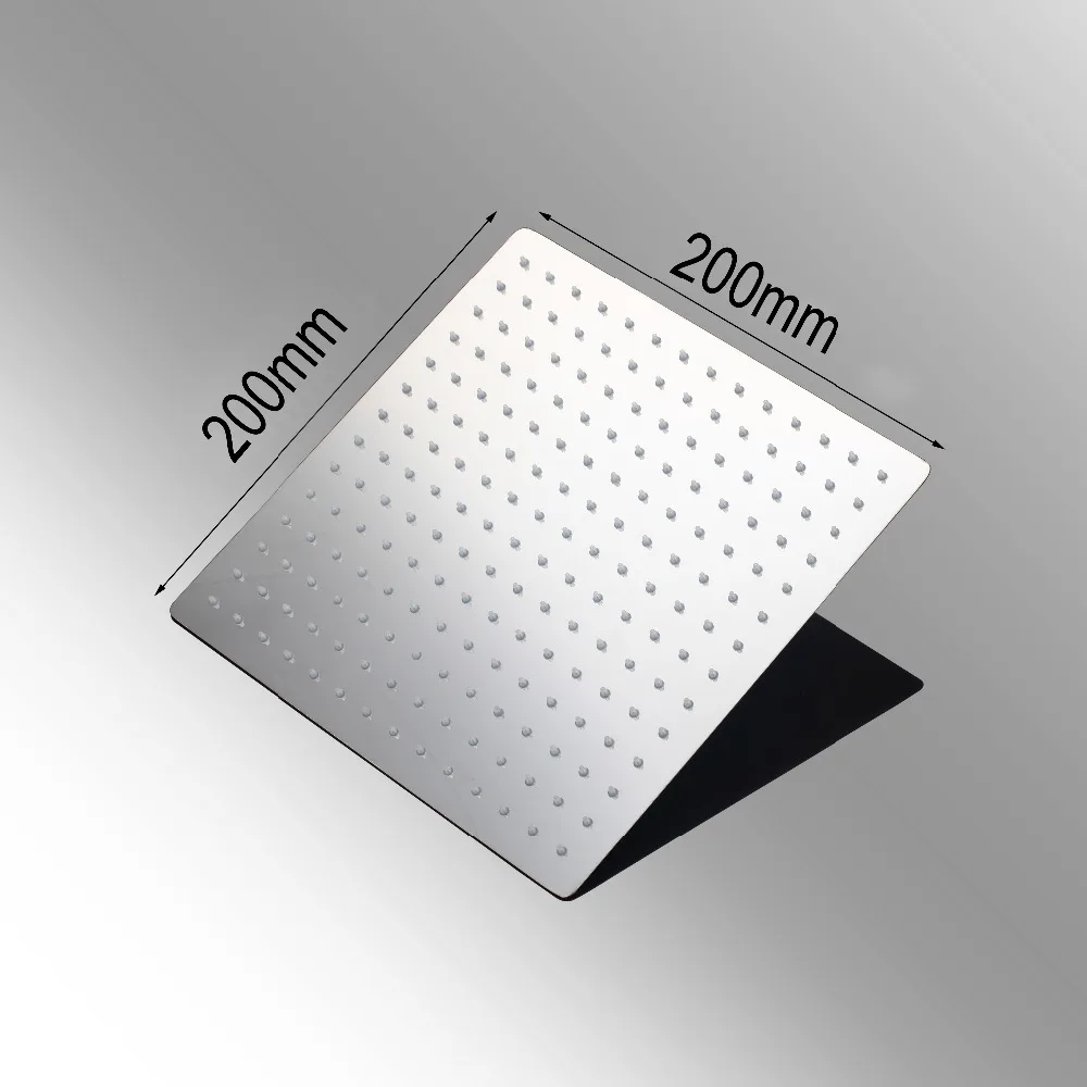 Светодиодные настенные дождевые смесители для душа KEMAIDI роскошный квадратный