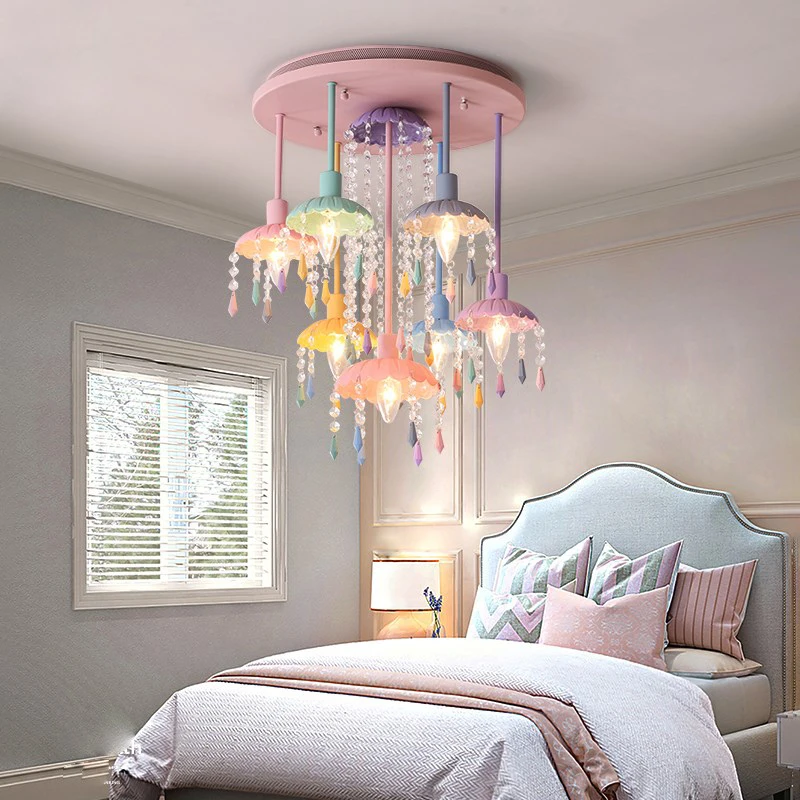

Children's Room Ceiling Lights Crystal Lighting Creative Bedroom Room Lamp Nordic Living Room Dining Room Ceiling Light Fixture