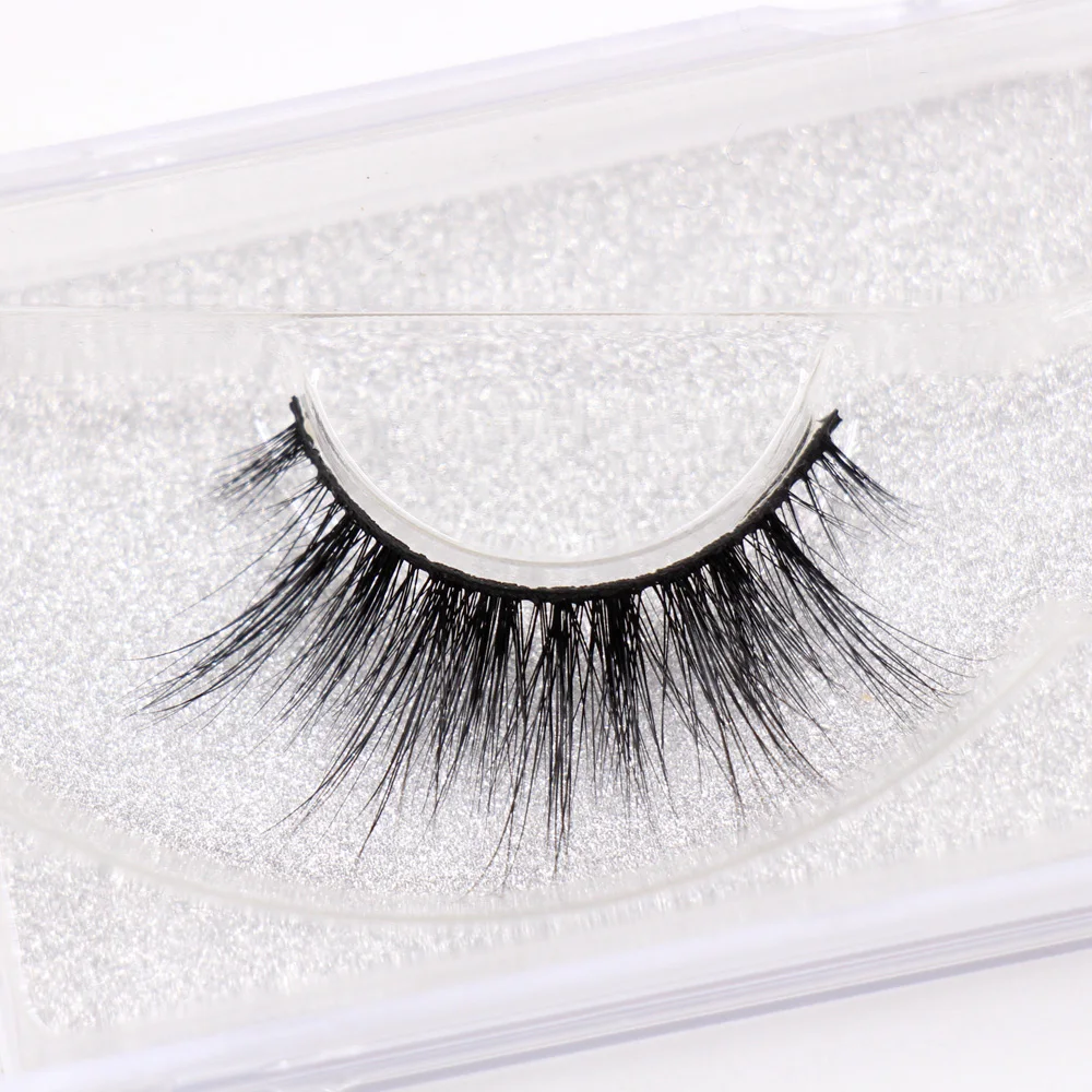 Объемные норковые ресницы AMAOLASH ручной работы накладные в полоску без грубости