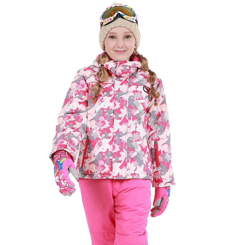 Детский Зимний лыжный костюм ветрозащитная Лыжная куртка 5000 + штаны детская