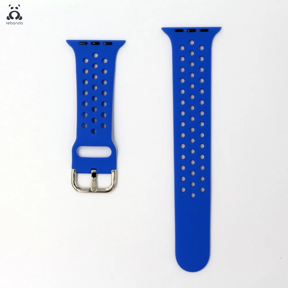Sarphire Blue Lebanda спортивный ремешок для наручных часов Apple Watch 5/4/3/2/1 ремешок для наручных часов iWatch, силиконовой лентой из мягкой дышащей ткани Замена 38/42/40/44 мм - Цвет ремешка: Sarphire Blue