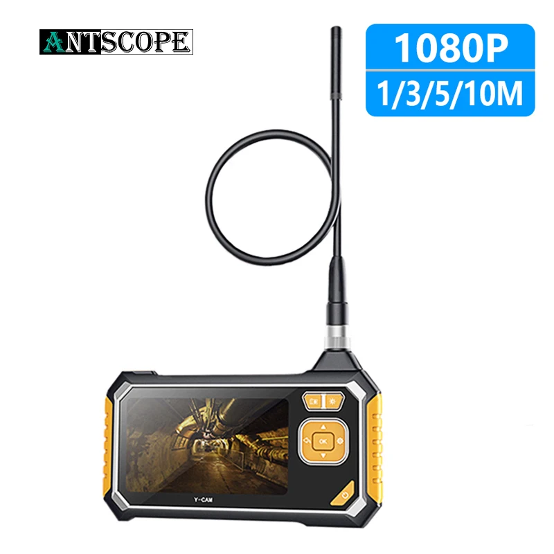 Antscope 4,3 дюймов промышленный эндоскоп 1080P Инспекционная камера для ремонта авто инструмент змея жесткий ручной Wifi эндоскоп Android19