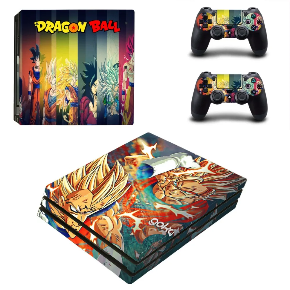 Аниме Dragon Ball Goku PS4 Pro наклейка для кожи виниловая наклейка для sony Playstation 4 консоль и 2 контроллера PS4 Pro наклейка для кожи