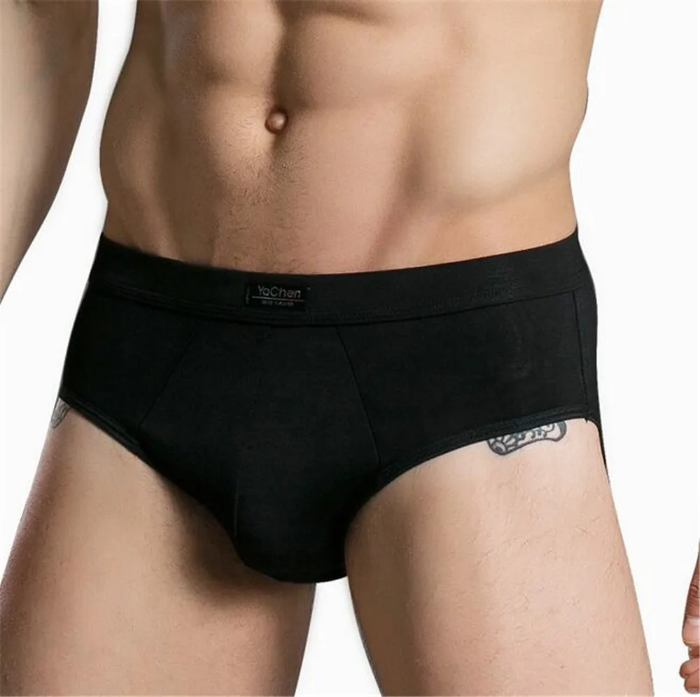 Лидер продаж Мужские трусы нижнее белье хлопок Cueca пикантные однотонные цвет