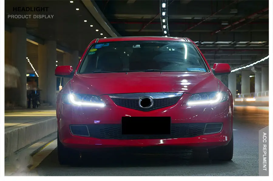 2 шт. светодиодный фары для Mazda 6 2003-2013 светодиодный автомобильный фонарь ангельские глазки ксенон HID комплект Противотуманные фары светодиодный дневные ходовые огни