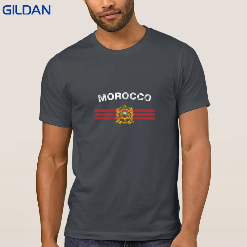 Марокканская футболка с флагом эмблема Amp Morocco Fl Мужская тренд сплошной цвет