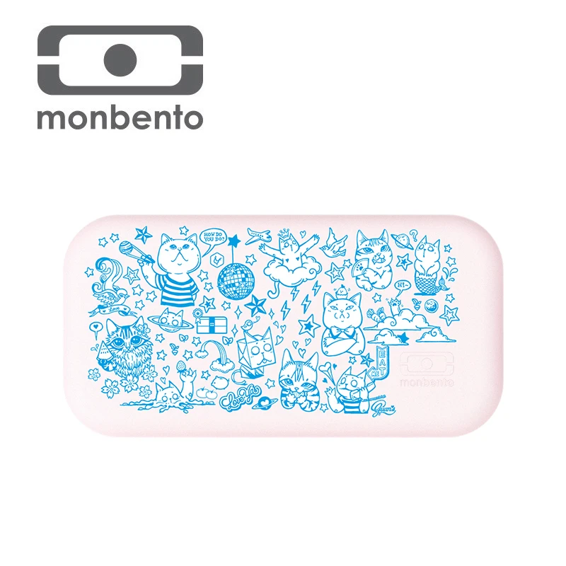 Monbento Стильный Печатный аксессуар прямоугольный студенческий японский стиль Ланч бокс верхняя крышка|japanese
