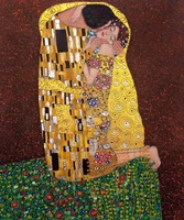 famous abstract wall art painting on canvas the kiss by gustav klimt oil painting for living room home decor hand painted