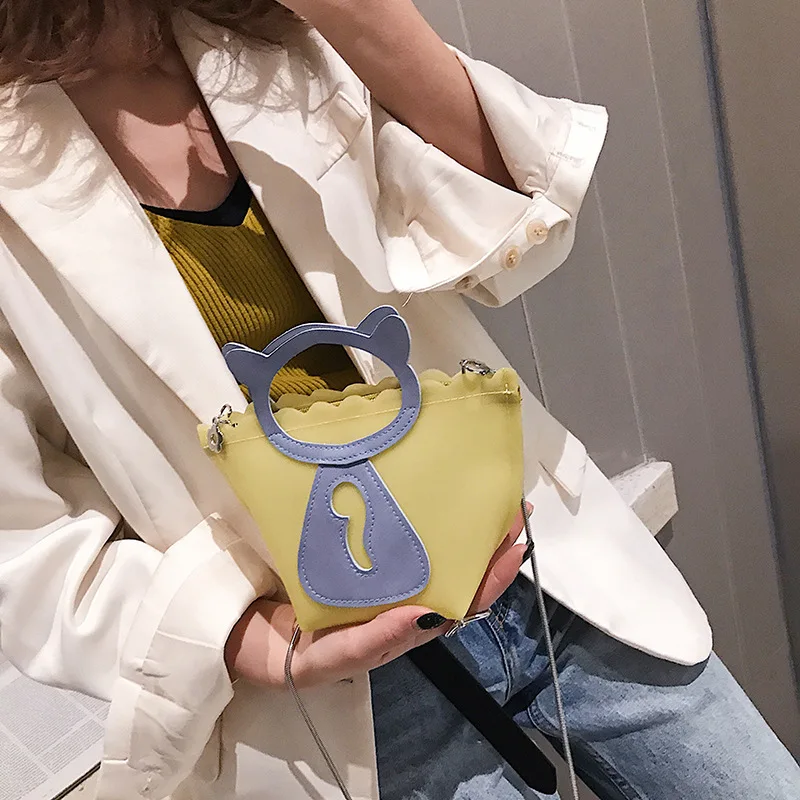 Новый Для женщин мини сумки небольшая сумка крест Boby мультфильм Мода PU s дамские
