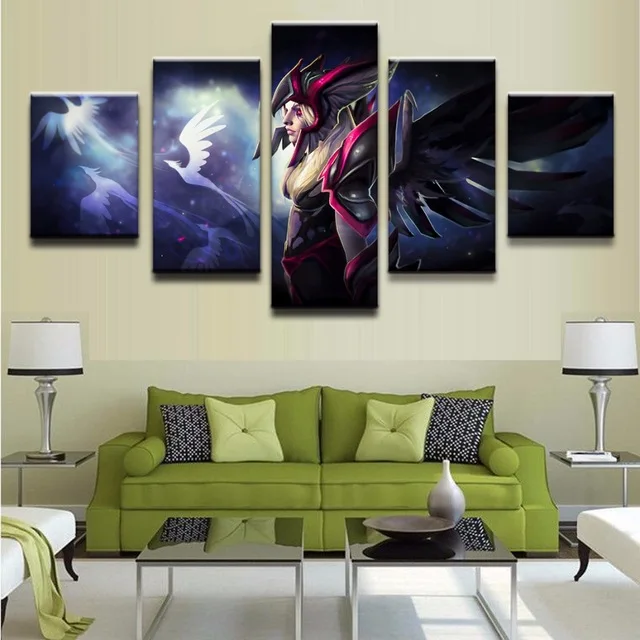 Картина на холсте с масляным принтом 5 панелей настенная художественная картина