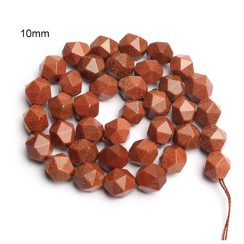 

Wholesale Natural Stone Beads Faceted Golden Sand Stone Round Beads For Making Jewelry 15Inch 6/8/10mm Beads Diy Bracelet