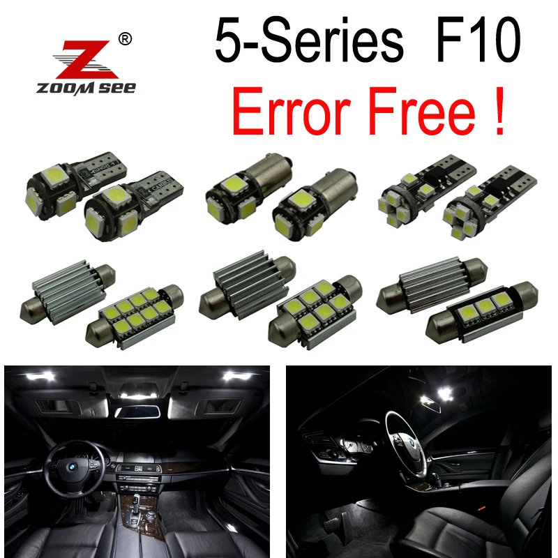 20 шт. X Canbus для BMW 5 серия F10 520i 528i 530i 535i 550i M5 комплект светодиодных купольных
