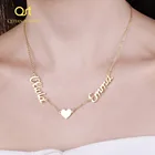 Модное ожерелье с именем, символом сердца, Кулоны из нержавеющей стали, персонализированный чокер для женщин, подарок, золотые ювелирные изделия