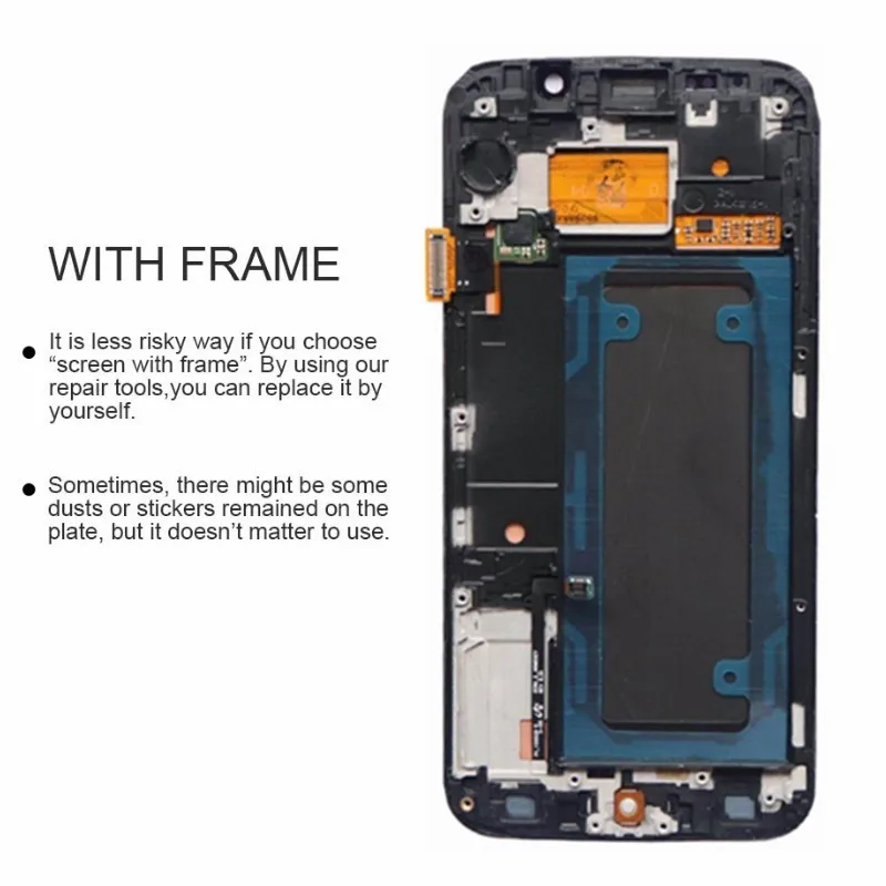 Темно-синий золотой белый 5,1 ''SUPER AMOLED для SAMSUNG Galaxy s6 edge дисплей G925 G925F G925I сенсорный экран дигитайзер
