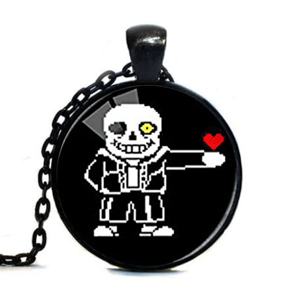 Винтажное ожерелье Undertale Радужное сердце игра Геймерское кулон художественные