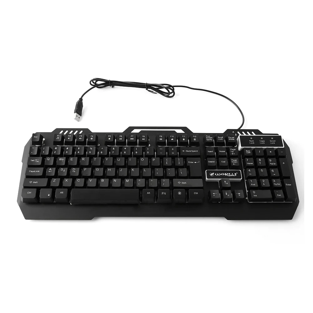 Проводная клавиатура 104 клавиши с подсветкой клавиатуры USB Multimedia Порты и разъёмы