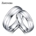 Новинка, модные обручальные кольца zorcins из нержавеющей стали, женское и мужское кольцо обещания, кольцо с кубическим цирконием, ювелирные изделия для пары, распродажа, акция