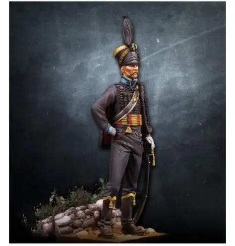 Новый разобранный 1/24 75 мм Hussar сотрудник Брансуик зимний набор из смолы DIY игрушки