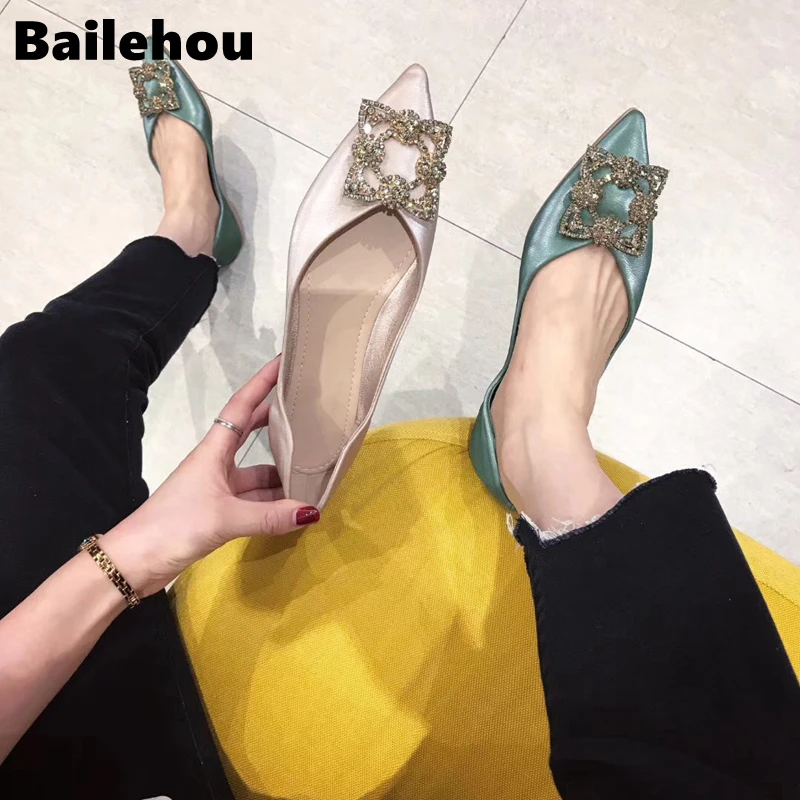 Bailehou/Женская обувь на плоской подошве коллекция 2019 года элегантные женские
