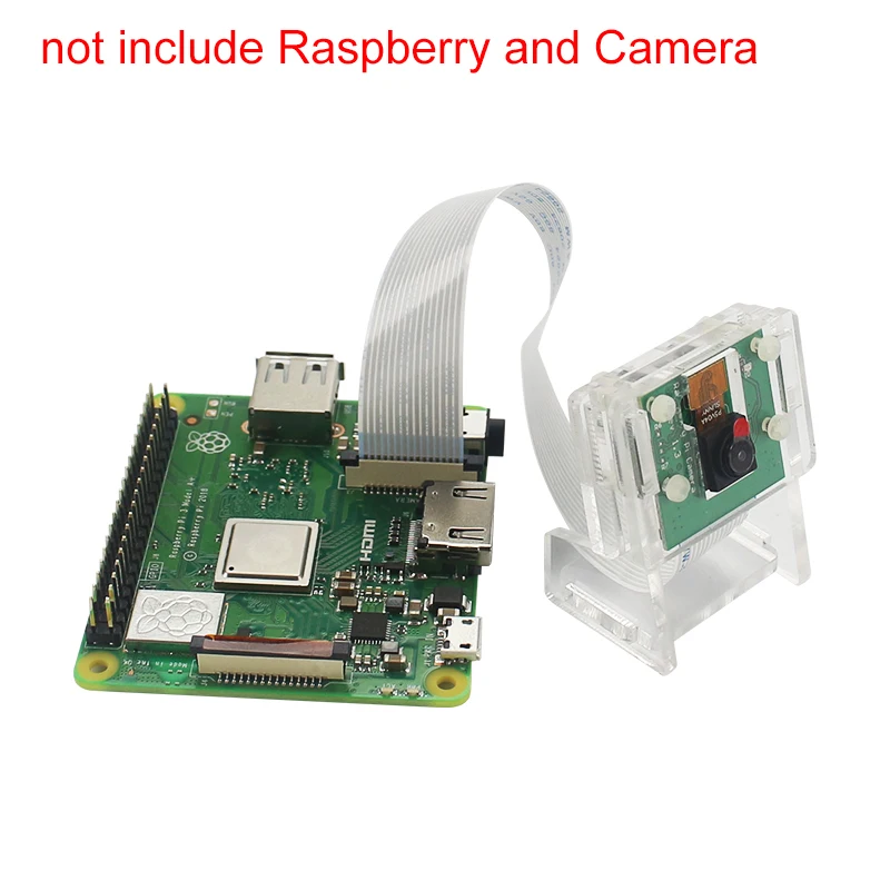Чехол для Камеры Raspberry Pi 3 Model B Plus с прозрачным акриловым кронштейном официальной