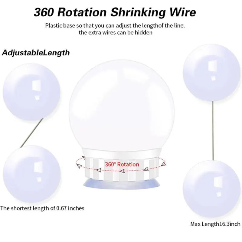 6/10/14LED USB 5V Makeup Wall Lamp Bulb Kit for Dressing Table Dimmable Mirror Light Cosmetic Beauty Lamp