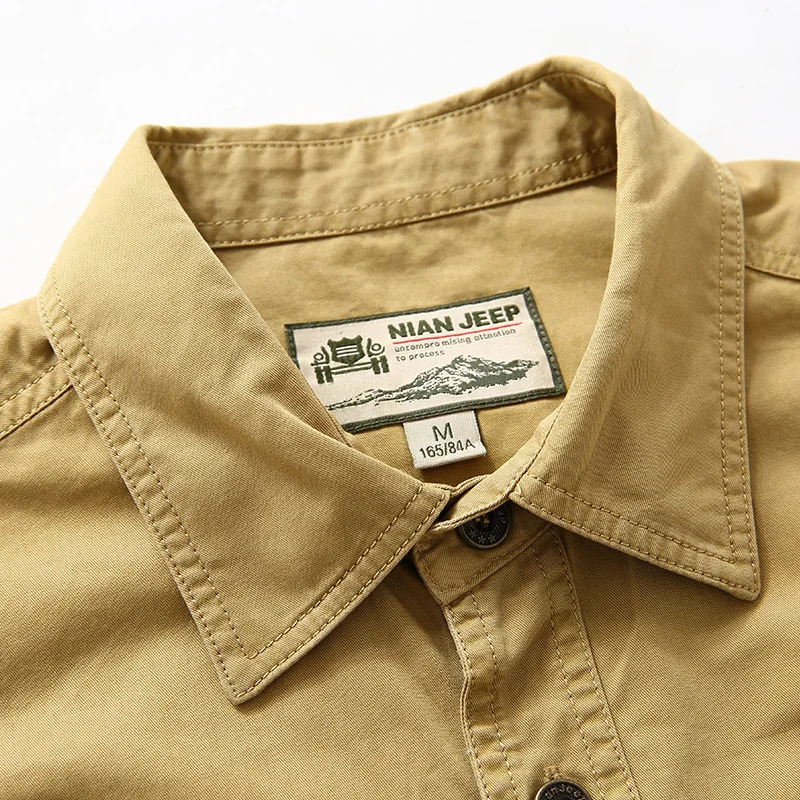 Мужская хлопковая рубашка с длинным рукавом в стиле милитари|party dress shirts|brand shirtdress