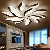 new design acrylic modern led ceiling lights for living study room bedroom lampe plafond avize indoor ceiling lamp