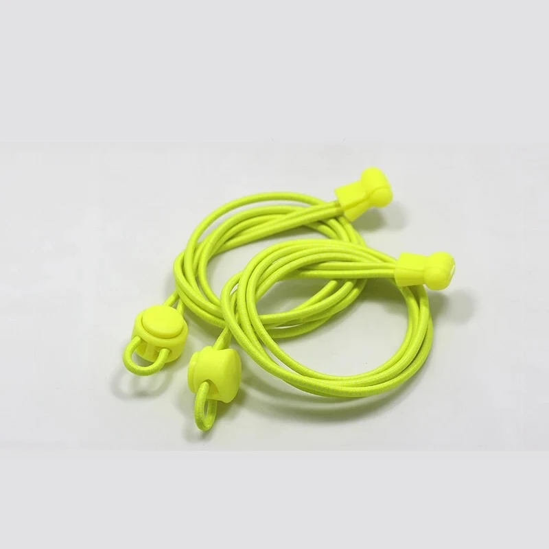Fluorescent yellow 1 пара ленивых шнурков шнурки для кроссовок эластичные обувные Ботинки со шнурками аксессуары шнурки для бега/триатлона - Цвет: Fluorescent yellow