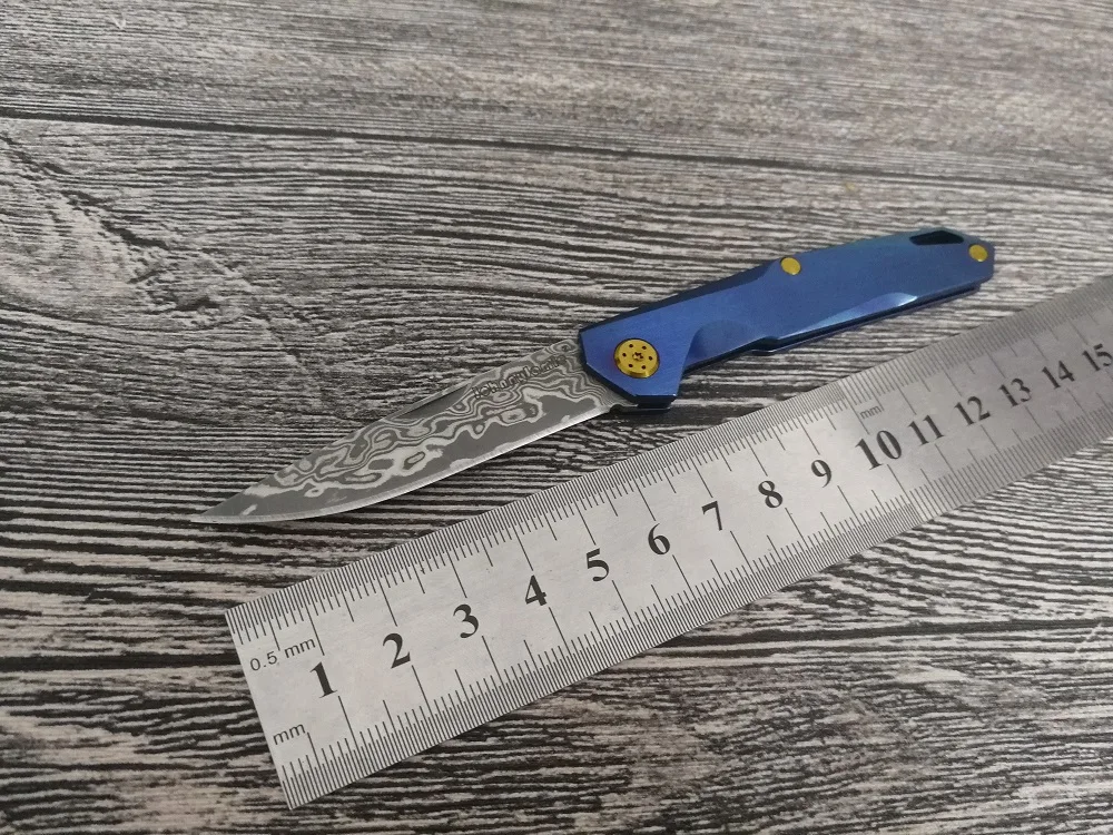 WHYEDC версия jonnyjamie UK PEN2 карманный нож из нержавеющей стали Ручка VG10 Дамасская сталь