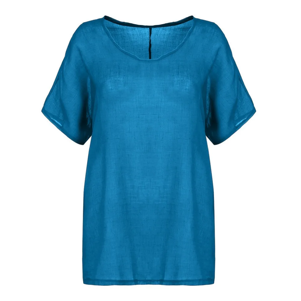 Camisetas Verano Mujer женская футболка с коротким рукавом размера плюс, свободная хлопковая льняная футболка уличная одежда, Прямая поставка c