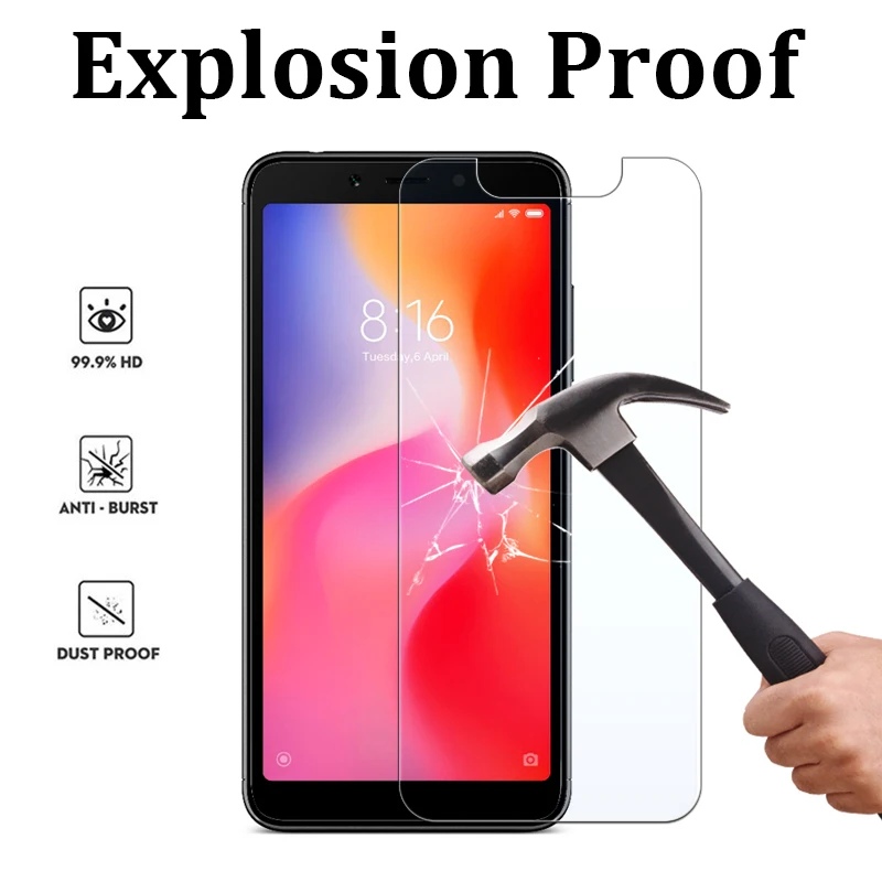 Защитное стекло для Xiaomi redmi 6a стекло ksiomi 6 a защита экрана xiaomei redmi a6 закаленное армированное xiomi redme дисплей