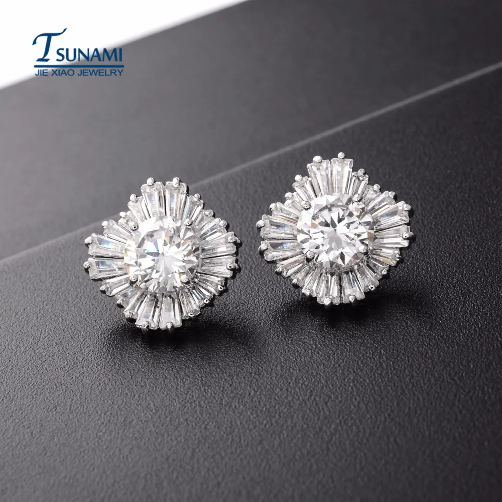 Изысканный дизайн ювелирных изделий AAA циркон серьги 2017 популярные модные из