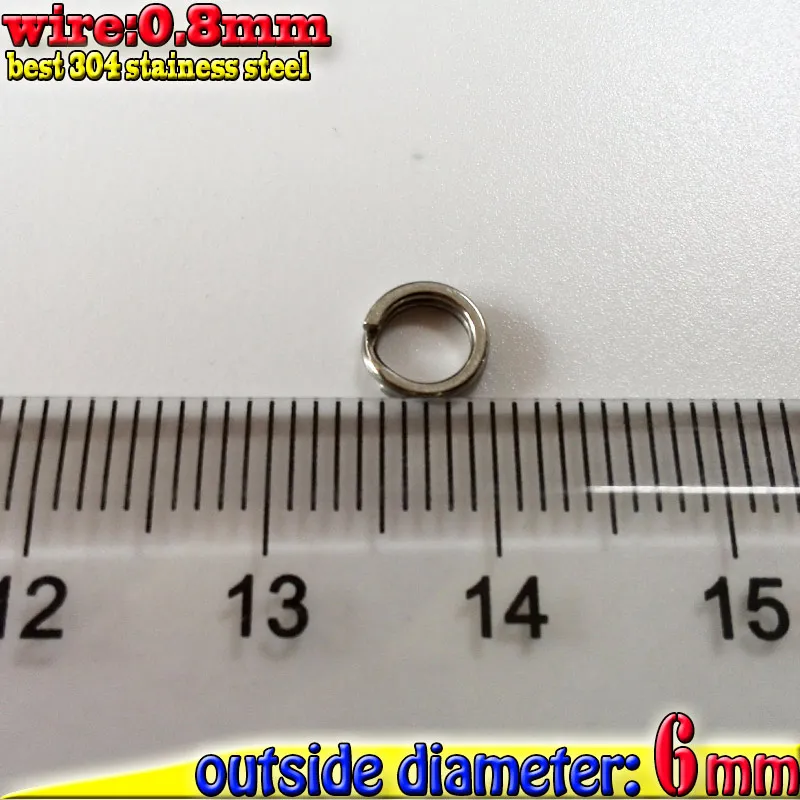Новинка 304 рыболовное разделенное кольцо с крючком для приманки размеры 5 мм 6 7 8