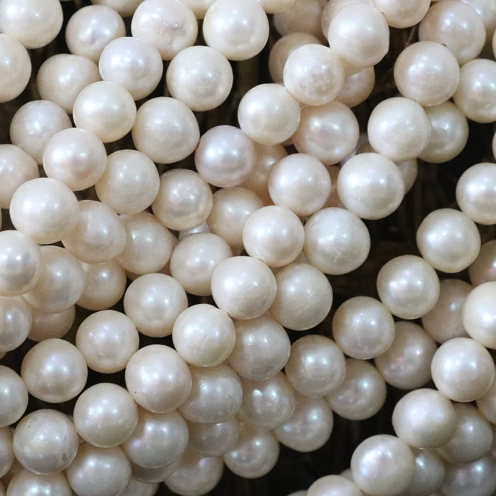 

Горячая продажа 8-9 мм полудрагоценные натуральный пресноводный культивированный белый жемчуг Свободные бусы подходит ожерелье браслет юв...