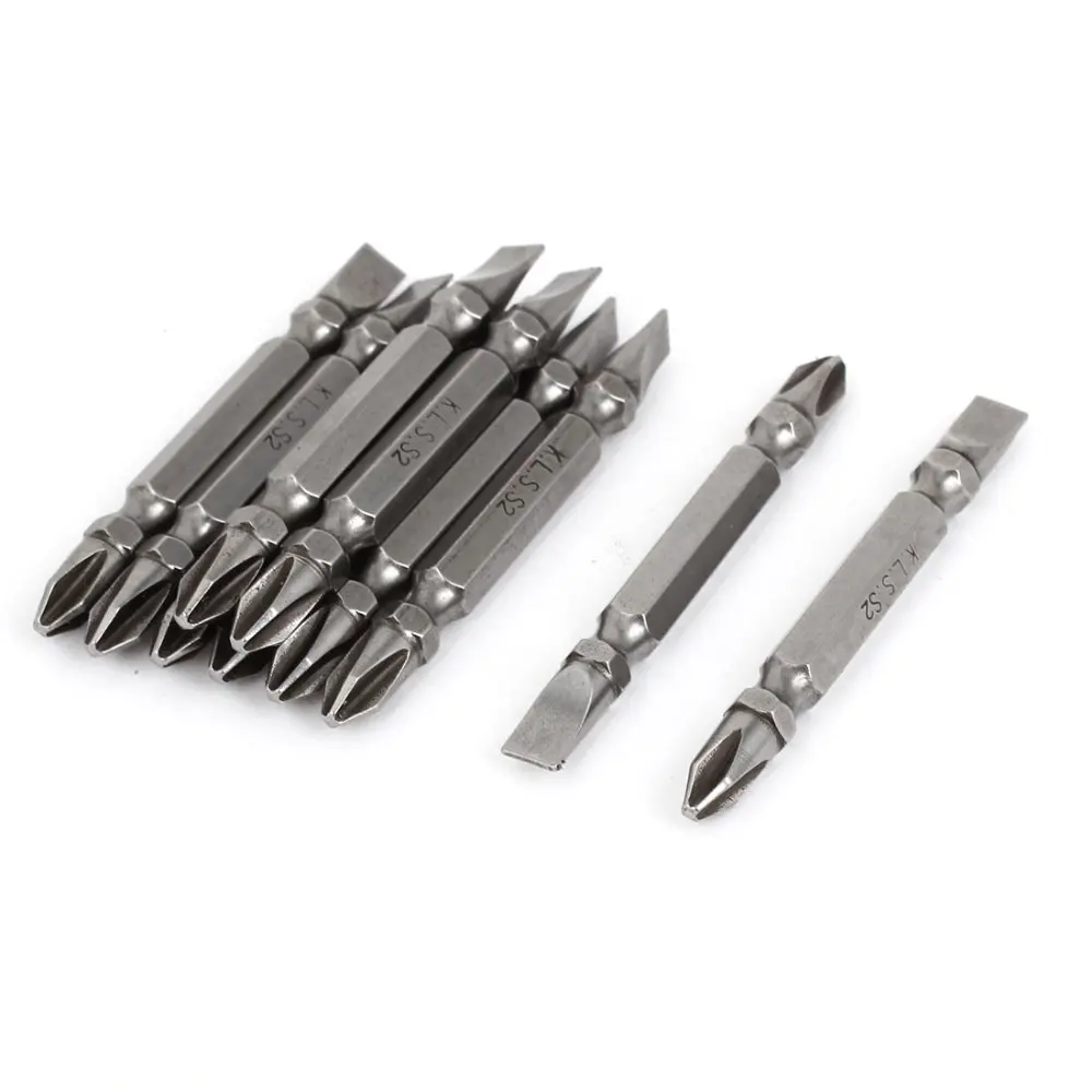 Uxcell шестигранный хвостовик с двумя концами 6 мм шлицевая PH2 отвертка Philips bits 65