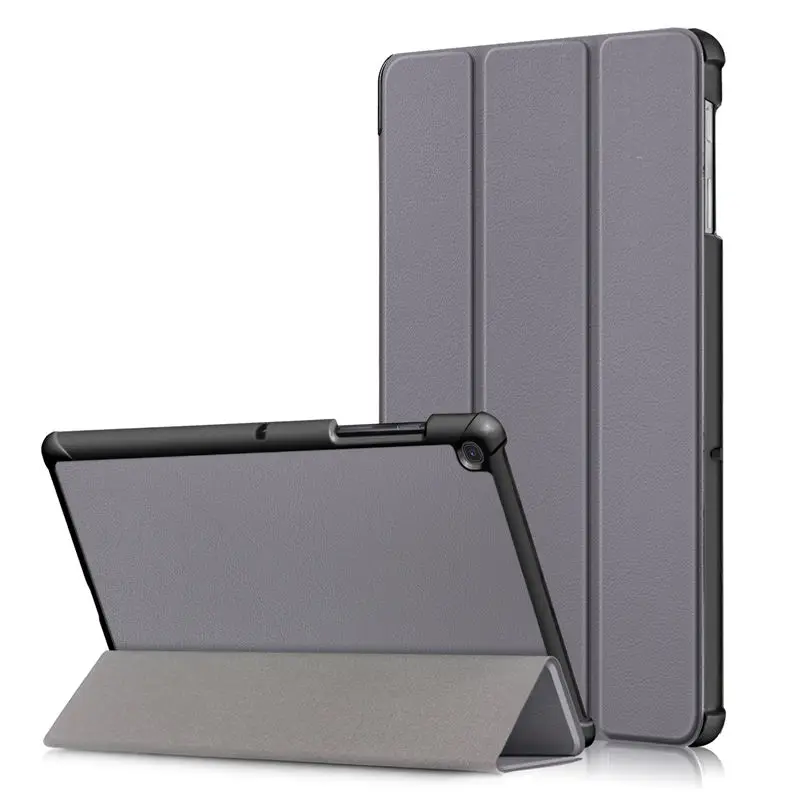 Gray Чехол для samsung galaxy tab S5e 10,5 SM-T720 SM-T725, тонкий магнитный складной чехол из искусственной кожи с подставкой+ пленка+ стилус - Цвет: Gray