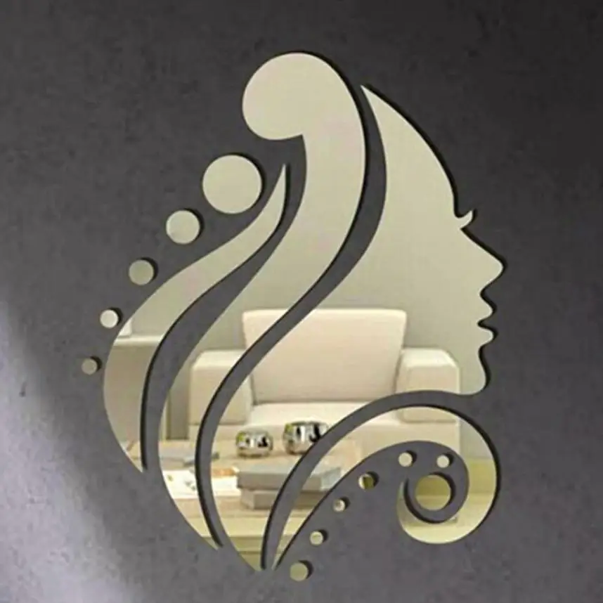 Домашний декор DIY современная акриловая пластиковая 3D Зеркальная Наклейка Ar-hall