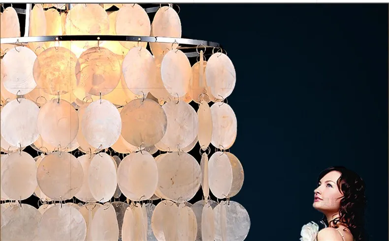 Современный подвесной светильник светодиодный Capiz shells Hanglamp Verner Panton подвесной светильник для гостиной спальни кухни подвесной светильник
